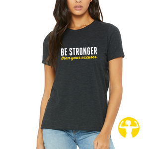 Dark Grey Ultra Soft, Premium blend relaxed or loose fit t-shirt for women, with empowering messages.