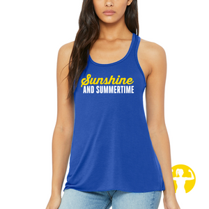 Sunshine & Summertime - Ultra Soft, Flowy Racerback Tank