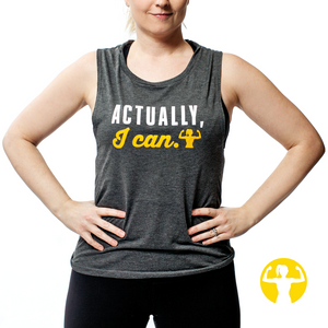 Actually, I can. Empowering graphic tees and muscle tanks for women from Asskicker Activewear in Barrie, Ontario. Free shipping available in Canada and the United States.