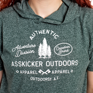 Lightweight Short Sleeved Hoodie, Outdoorsy A.F.