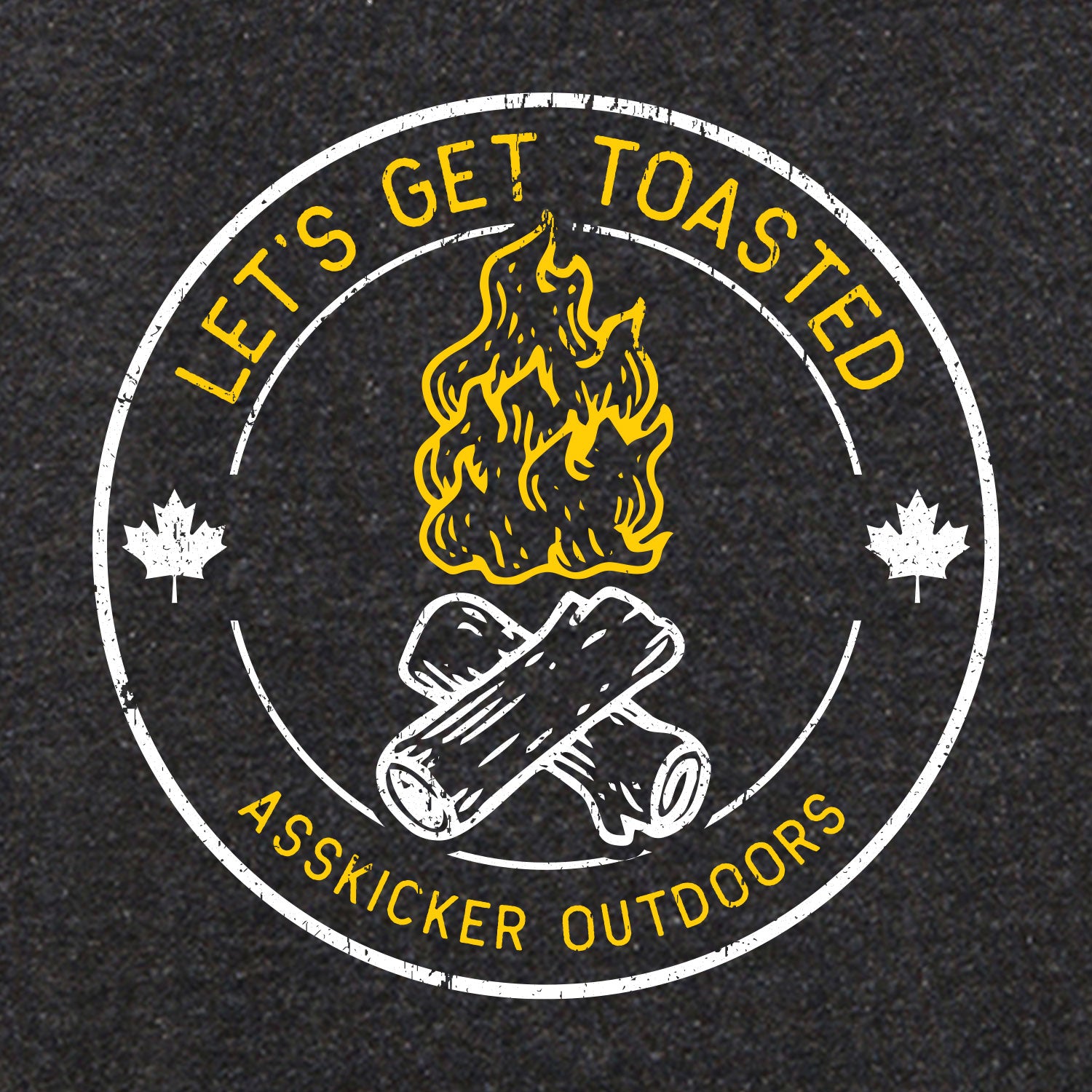 Let's Get Toasted, Asskicker Outdoors Eco-Fleece Zip Hoodie (XS-3XL)