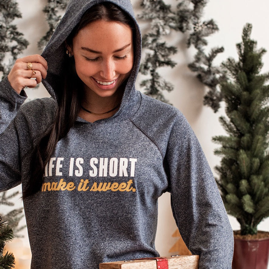 Life is Short Make it Sweet Lightweight Hoodie [Clearance]