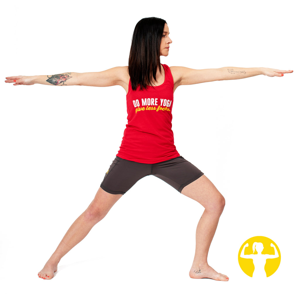 Do More Yoga, Give Less F*cks - Ideal Racerback Tank