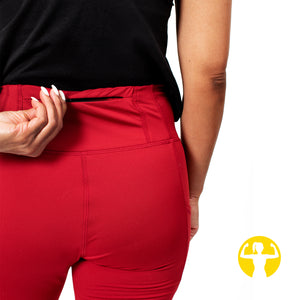 Made in Canada, these shorts feature a flattering high waistband and are made of moisture wicking fabric with an ultra soft, brushed interior. They also have the added functionality of zipped waistband pocket along with two side pockets. 