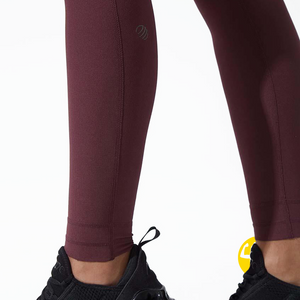 Rapid High Waisted Recycled Polyester Leggings from MPG Sport (Chocolate Berry)