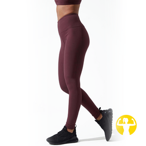 Rapid High Waisted Recycled Polyester Leggings from MPG Sport (Chocolate Berry)