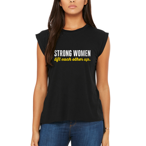 Strong women lift each other up - loose fitting flowy t-shirt from Asskicker in Canada