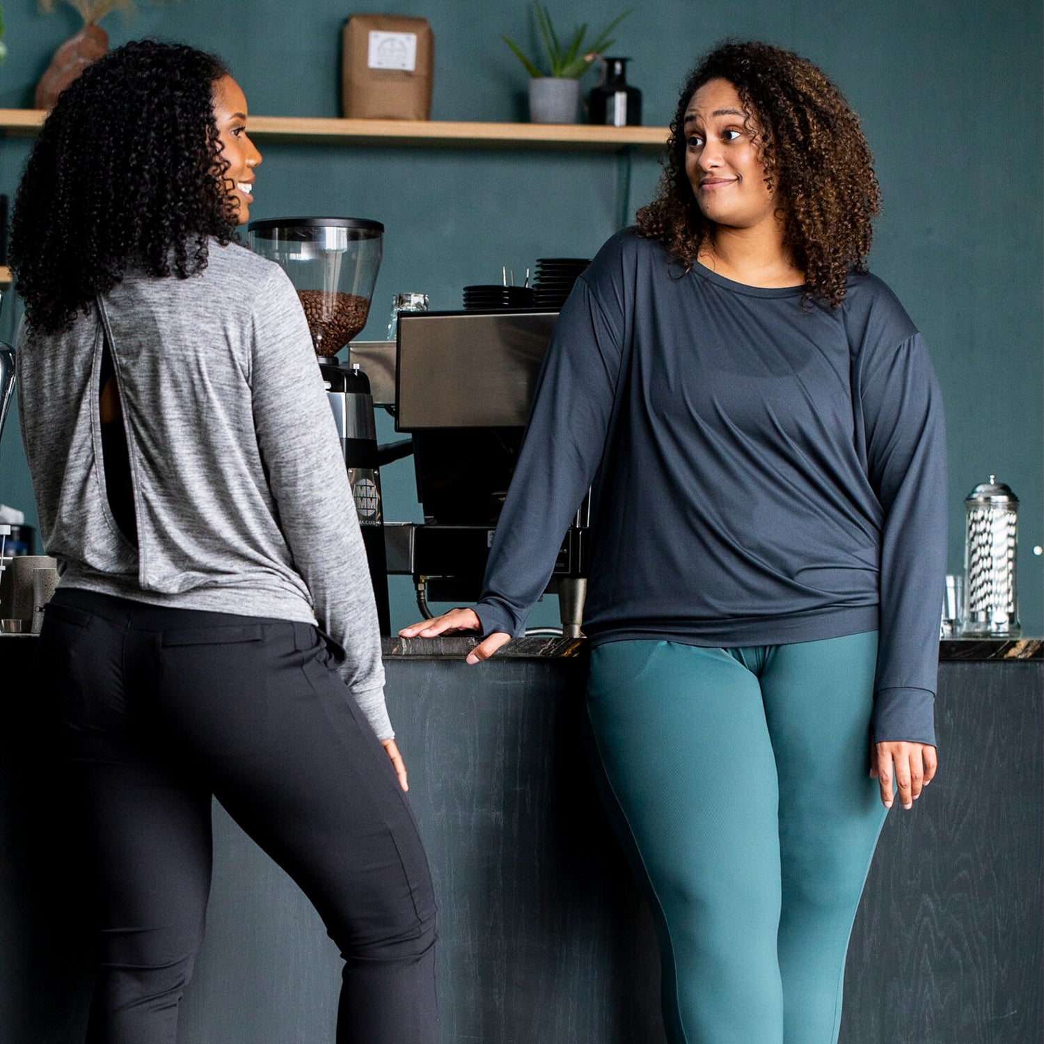 The Athleisure Warm Up Long Sleeve is available in extended sizes and features a premium, super-soft yet sturdy material. This long sleeve has an open back and thumb holes. Order plus sized athletic wear and apparel from Asskicker Activewear in Barrie, Ontario. Free shipping in Canada or the United States.