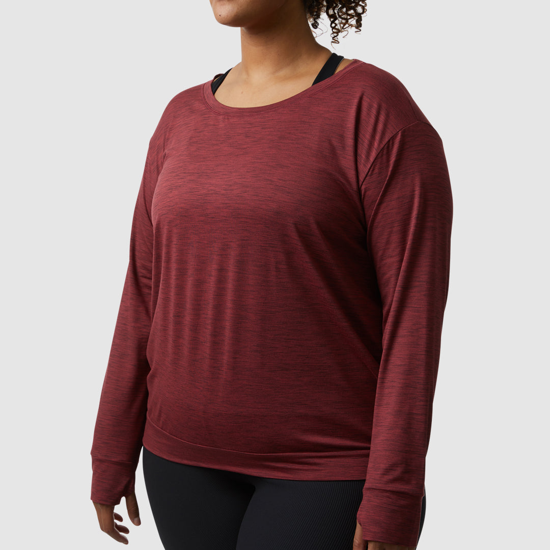 The Athleisure Warm Up Long Sleeve is available in extended sizes and features a premium, super-soft yet sturdy material. This long sleeve has an open back and thumb holes. Order plus sized athletic wear and apparel from Asskicker Activewear in Barrie, Ontario. Free shipping in Canada or the United States.