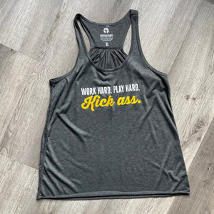 Clearance Flowy Racerback Tank Tops, Various Sayings (Size: XL)