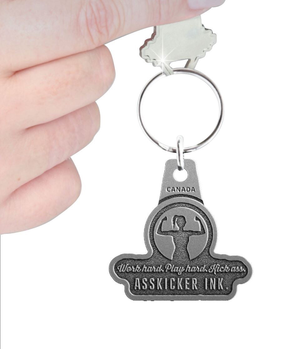Hand Crafted Keychain by Asskicker Ink.