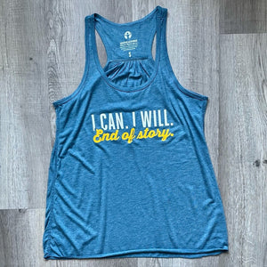 Clearance Flowy Racerback Tank Tops, Various Sayings (Size: Small)