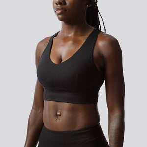 Beautiful high support sports bra for women. Available in black, wine (red) or white. By Born Primitive available online at Asskicker Activewear in Barrie, Ontario, Canada.